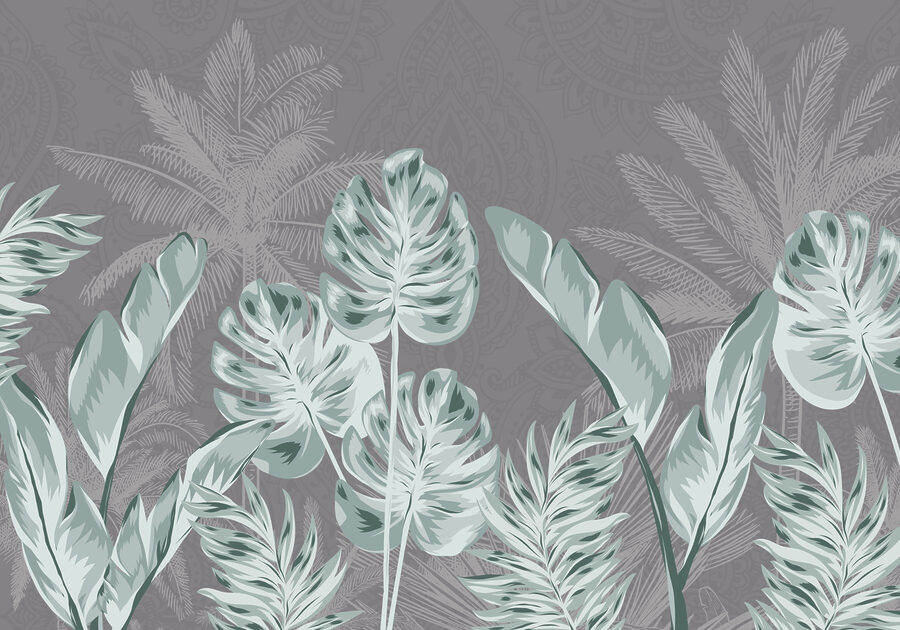 – Tropical leaves on a subtle background