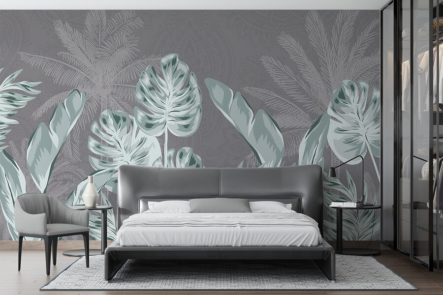– Tropical leaves on a subtle background