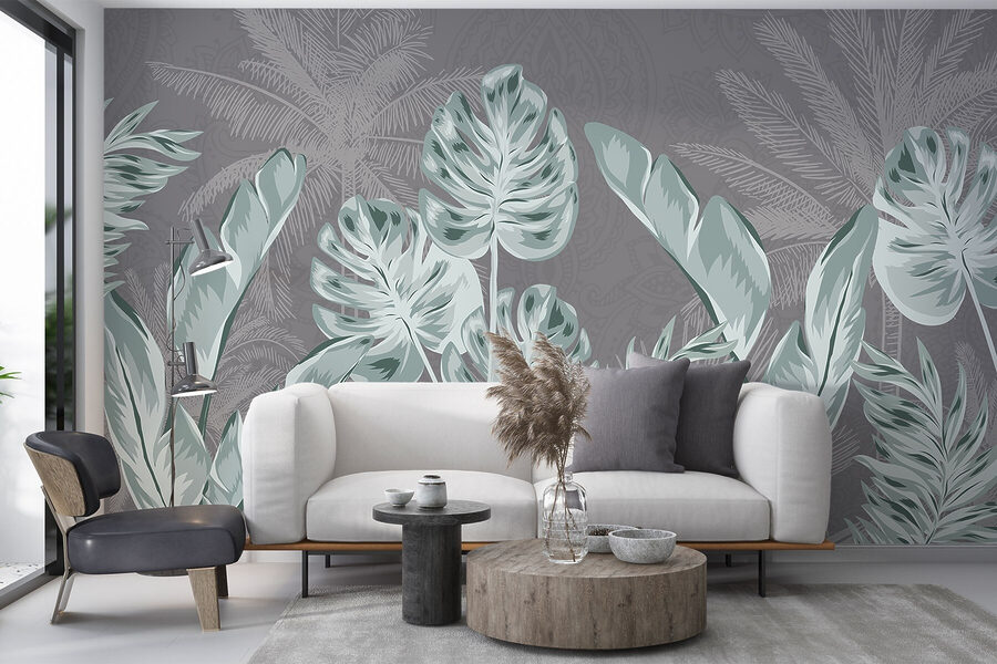 – Tropical leaves on a subtle background