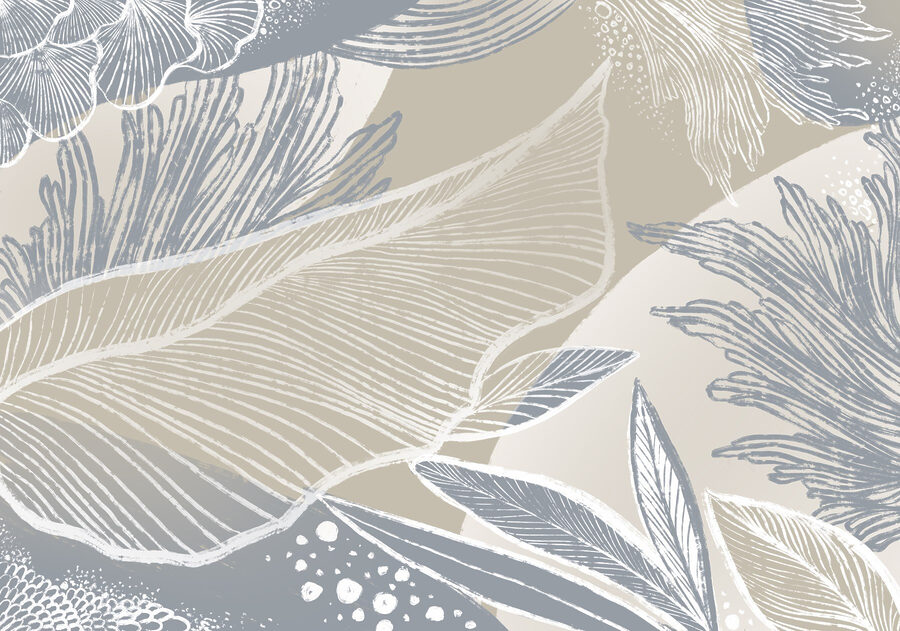 Soft hues and delicate floral patterns.