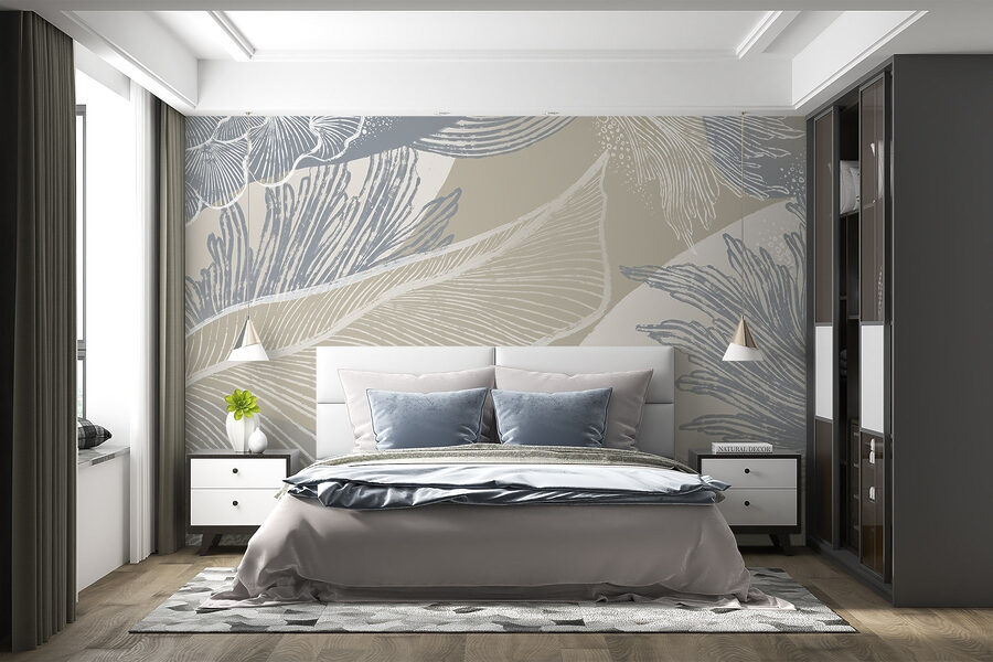 Soft hues and delicate floral patterns.