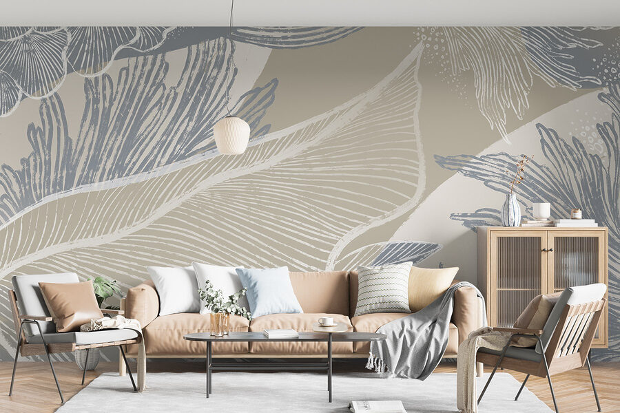 Soft hues and delicate floral patterns.