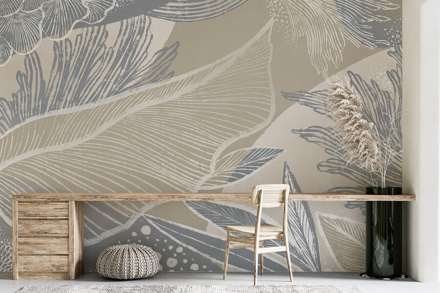 Soft hues and delicate floral patterns.