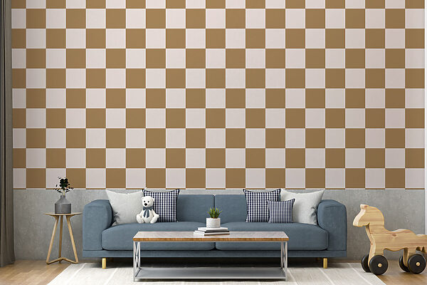 Brown and white checkered pattern Brown and white checkered pattern