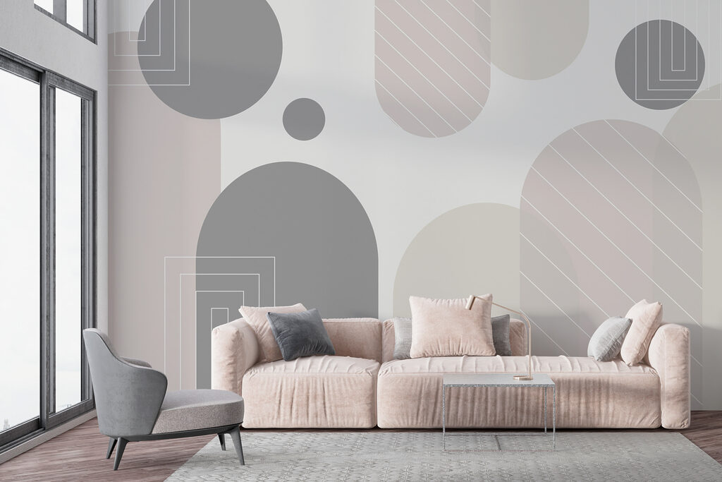 Abstract shapes in soft tones