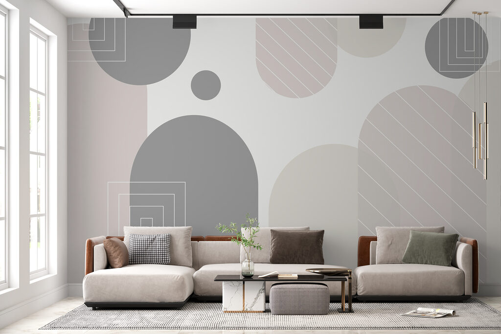 Abstract shapes in soft tones