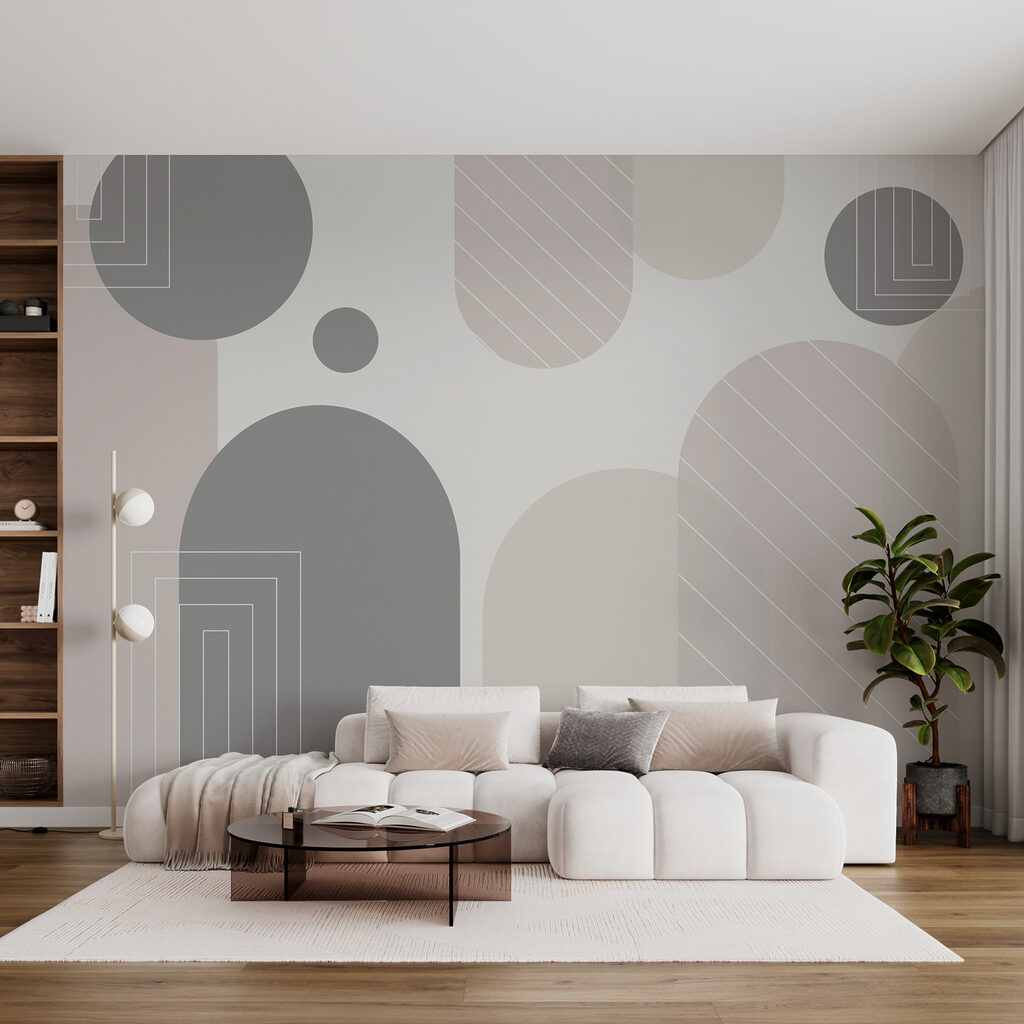 Abstract shapes in soft tones