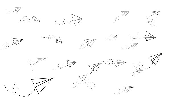 Group of paper planes Group of paper planes