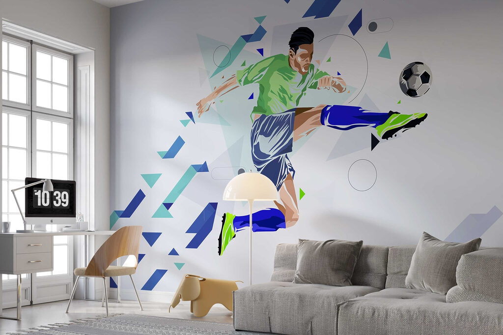 Man kicking a football ball Man kicking a football ball