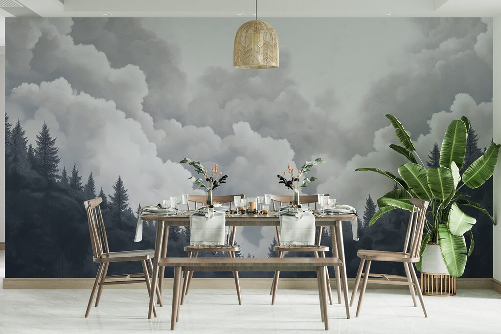 Group of trees and clouds Group of trees and clouds