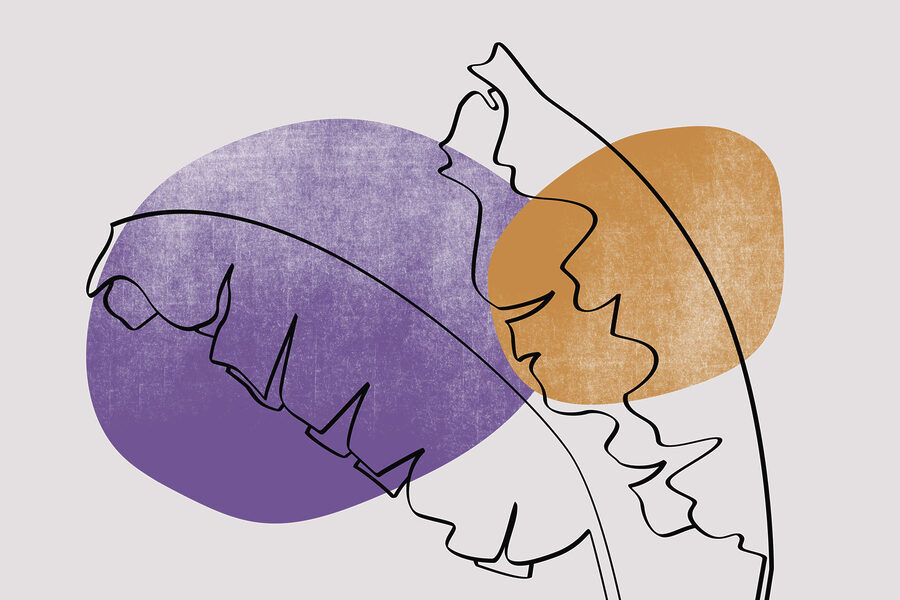 Drawing of a leaf
