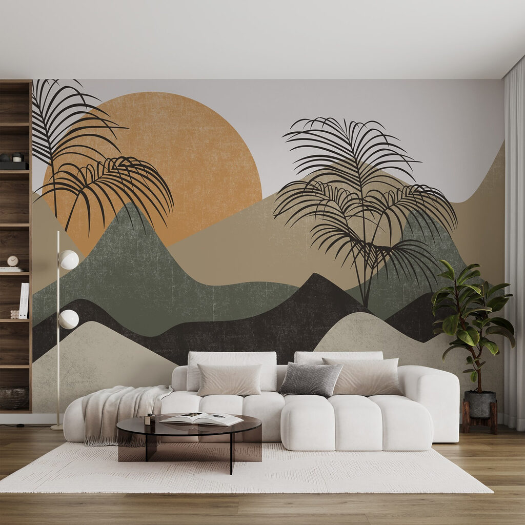 Palm trees and mountains Palm trees and mountains