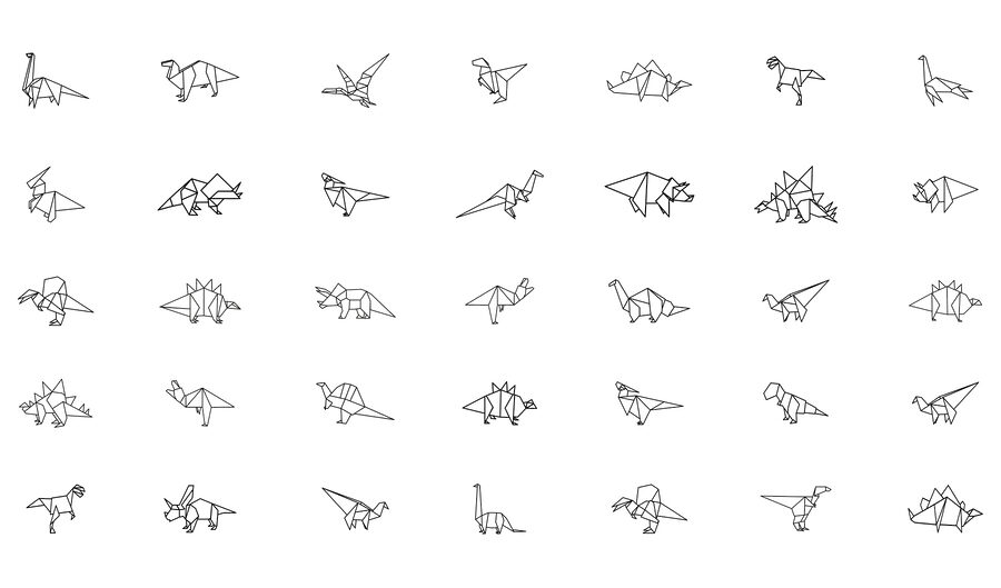 Collection of origami animals