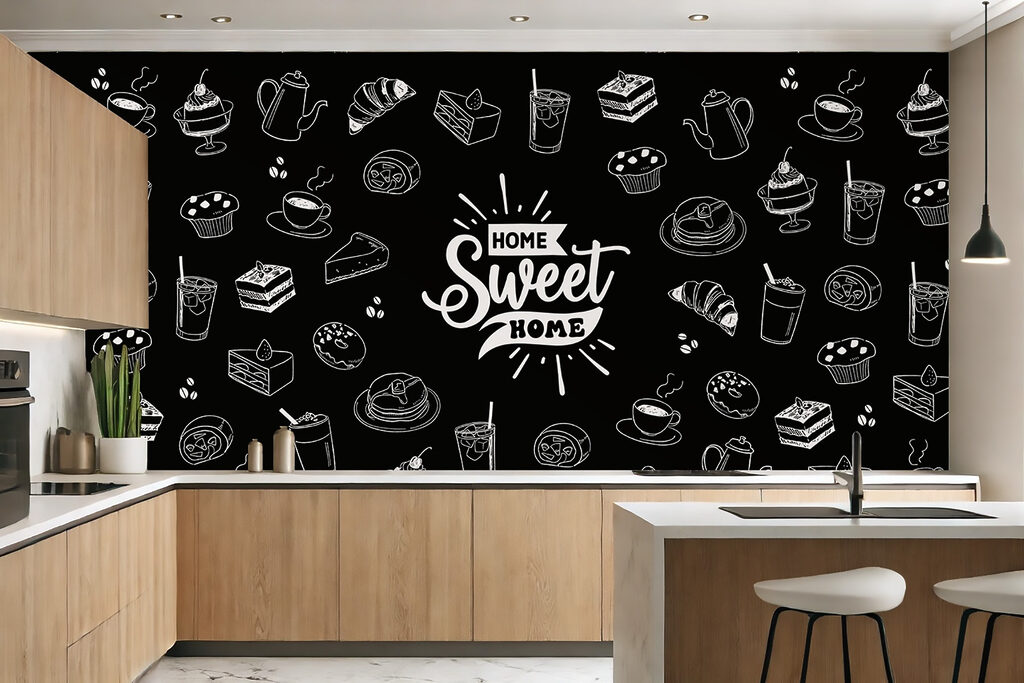 Black and white image of food