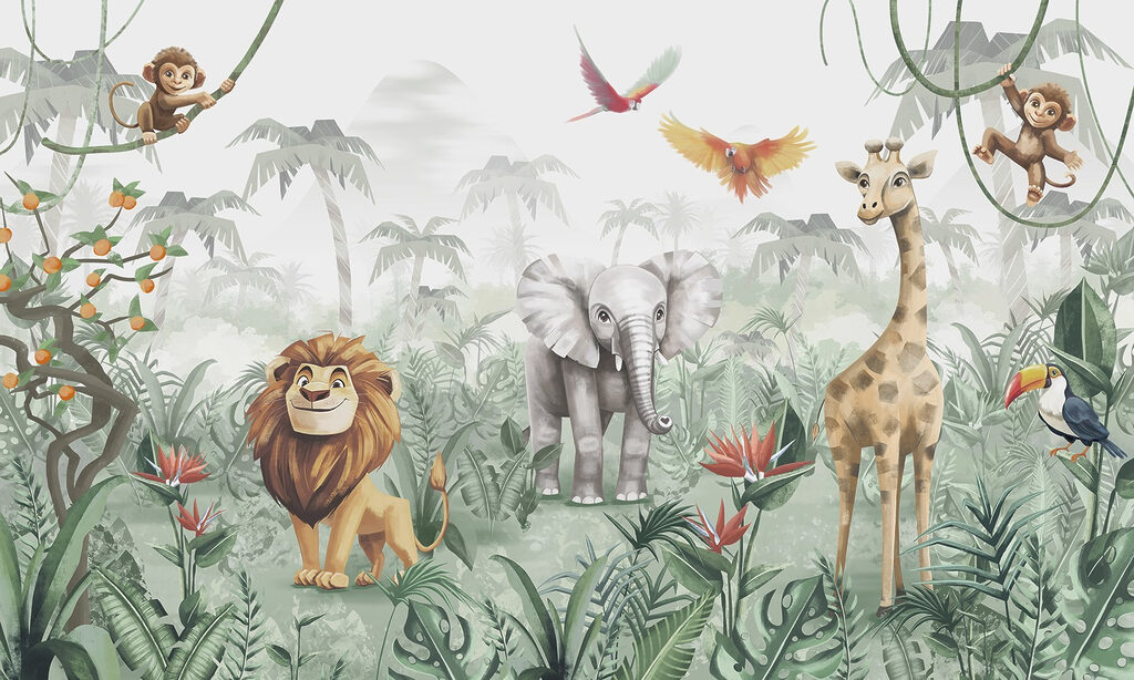 Group of animals in a jungle w02440p 1024x614 - Group of animals in a jungle