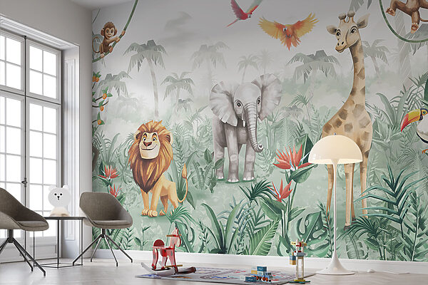 Group of animals in a jungle w02440pir55mr 600x400 - Group of animals in a jungle