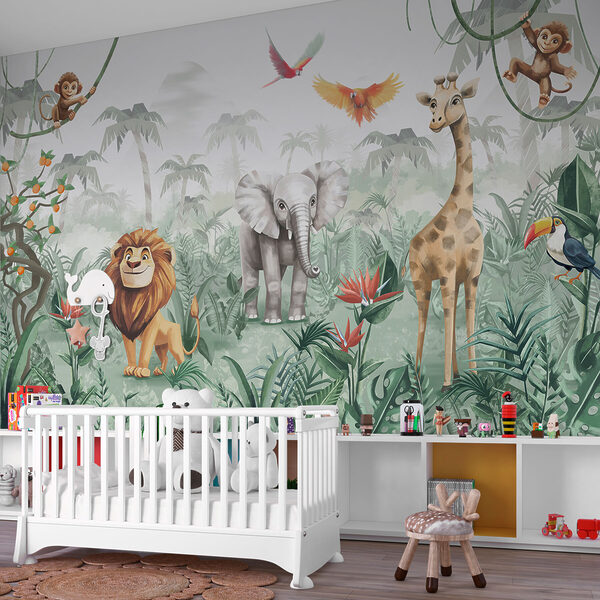 Group of animals in a jungle w02440pir56ms 600x600 - Group of animals in a jungle