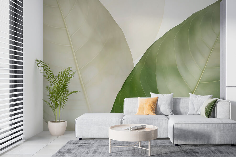 Elegant leaves in soft hues.