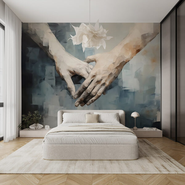 Wall murals Wall murals Touching hands connect in unity (SKU: w02433)