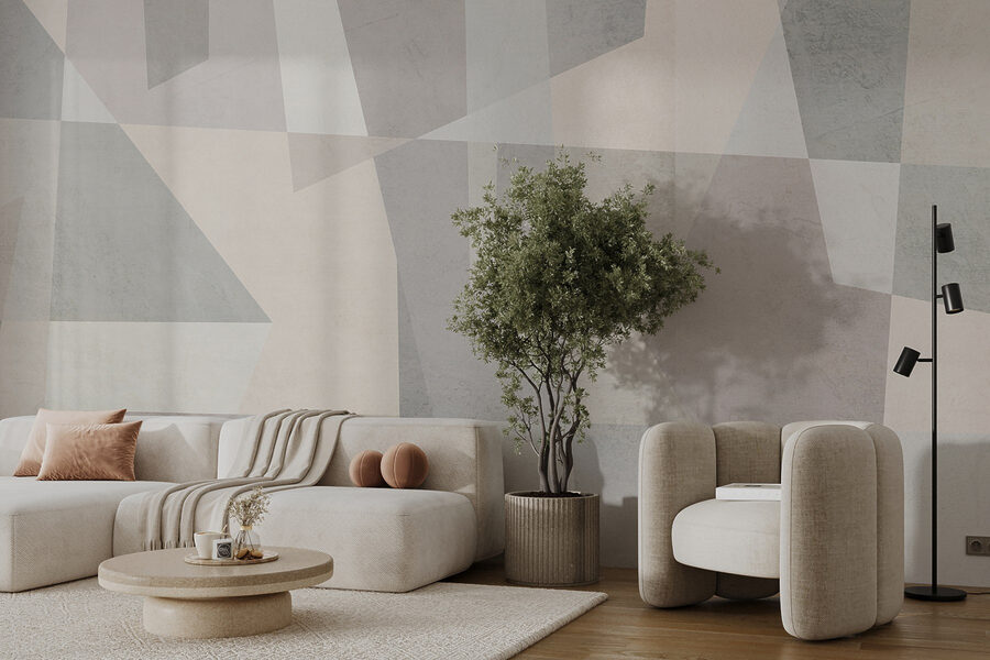 White and grey background