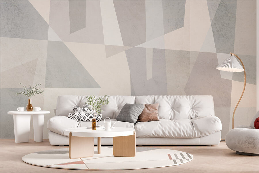 White and grey background