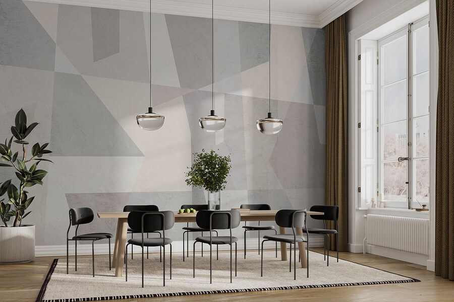 White and grey background