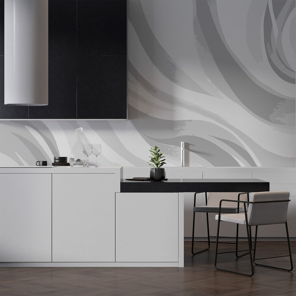 White and grey wavy background White and grey wavy background