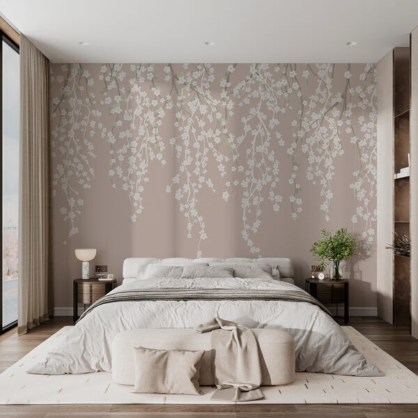 Wall murals Wall murals White flowers on a tree branch (SKU: w02479v2)