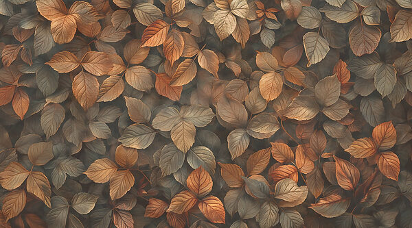 Group of brown leaves Group of brown leaves