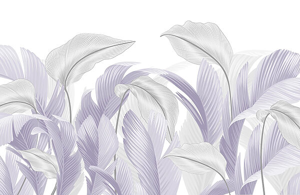 Soft pastel leaves in gentle swirls Soft pastel leaves in gentle swirls