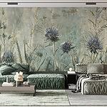 Wall mural Painting of flowers and plants