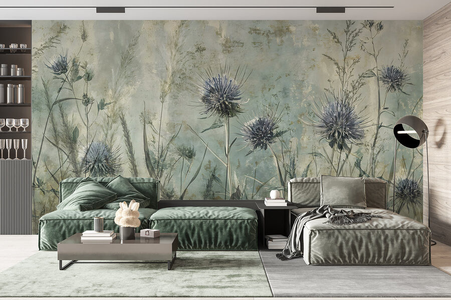 Wall murals Painting of flowers and plants