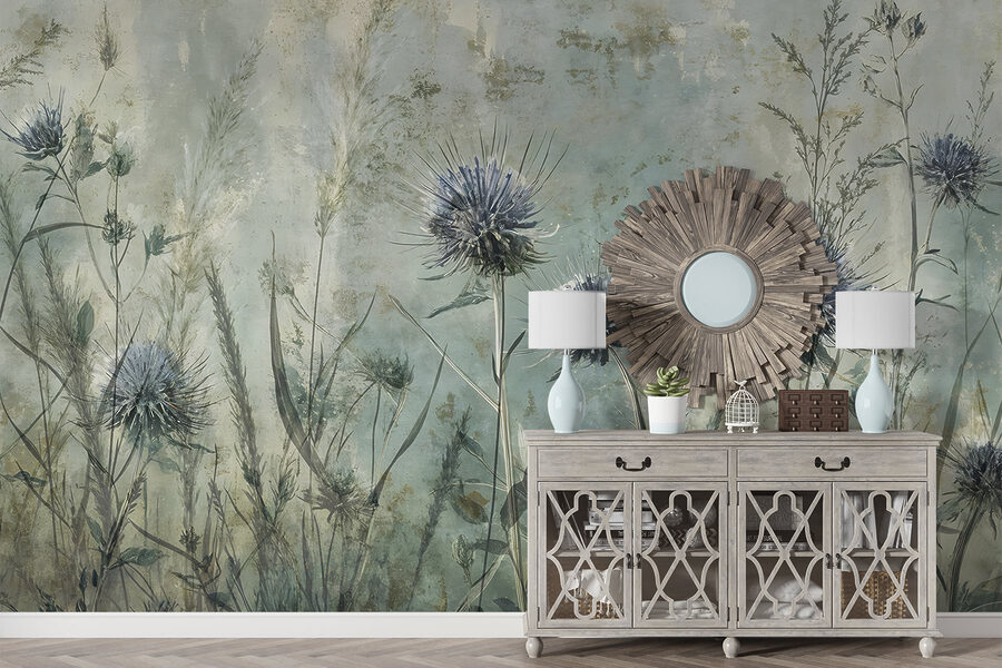 Wall murals Painting of flowers and plants - Image 4