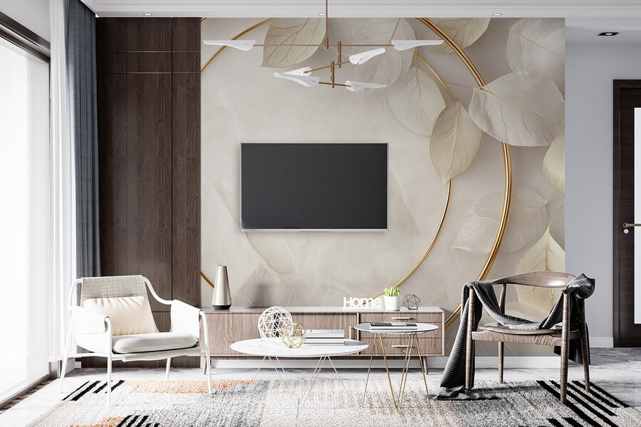 Elegant arrangement of soft leaves