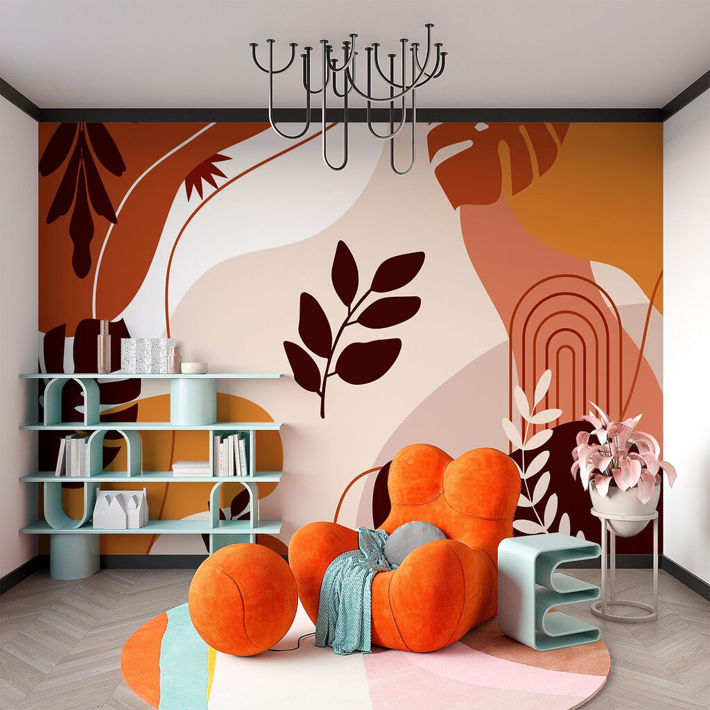 Organic shapes in warm tones Organic shapes in warm tones