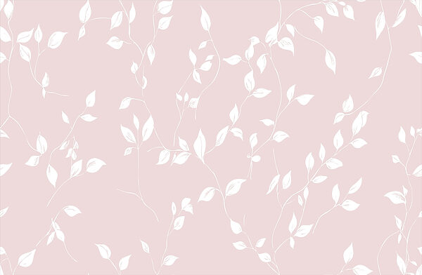 Pattern of white leaves on a pink background Pattern of white leaves on a pink background