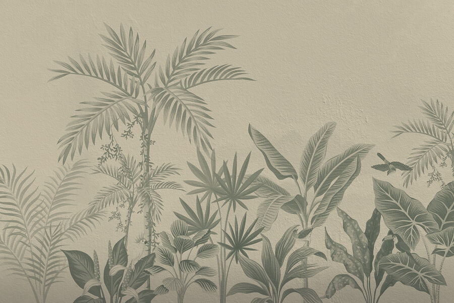 Wallpaper with plants on it