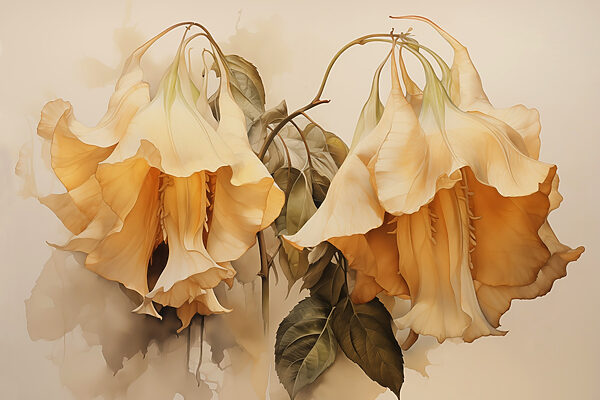 Delicate blooms in warm hues Delicate blooms in warm hues