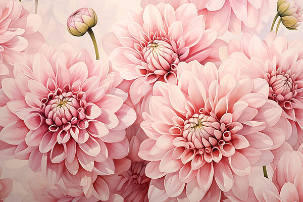 Group of pink flowers Group of pink flowers
