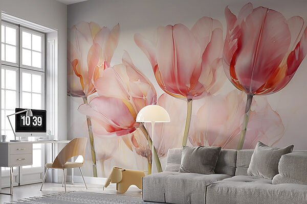 Group of pink tulips Group of pink tulips