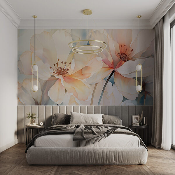 Wall murals Wall murals Soft blooms in gentle hues. (SKU: w02501)
