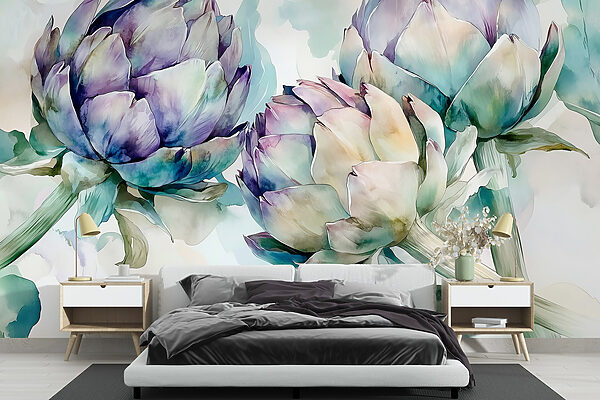 Art artichokes on a white background Art artichokes on a white background