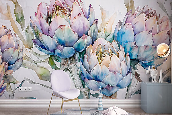 Delicate blooms in soft pastel hues Delicate blooms in soft pastel hues