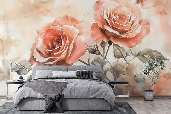 Painting of two roses Painting of two roses
