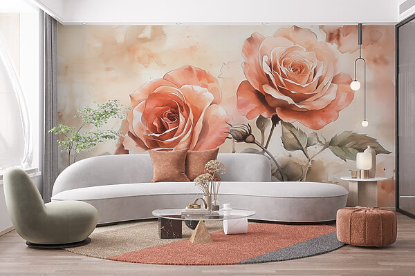 Painting of two roses Painting of two roses