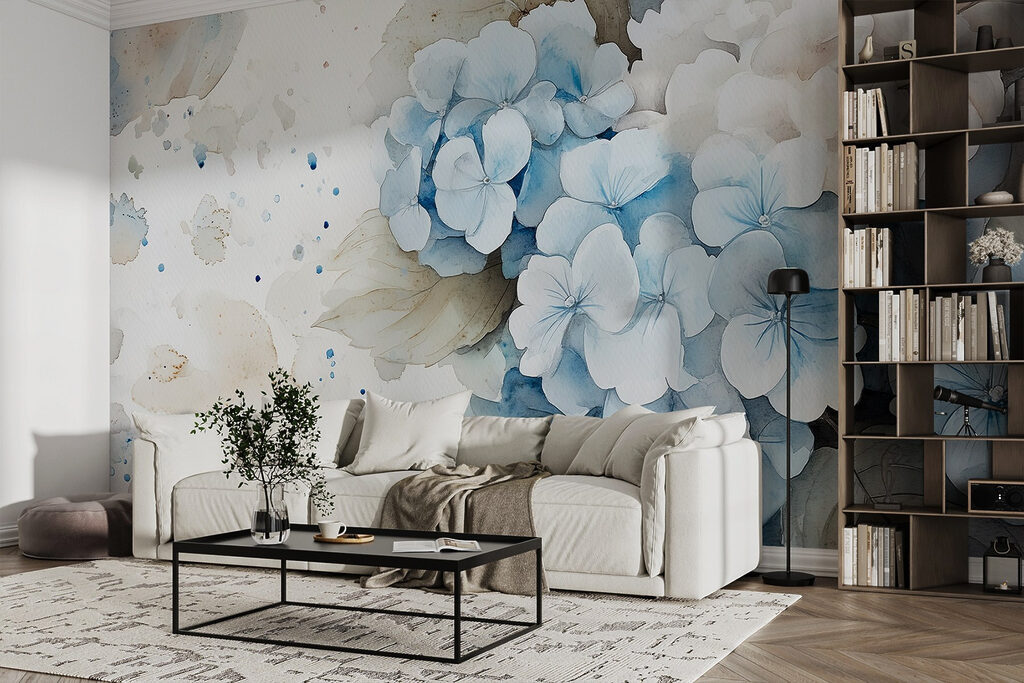 Watercolor of a bunch of flowers Watercolor of a bunch of flowers