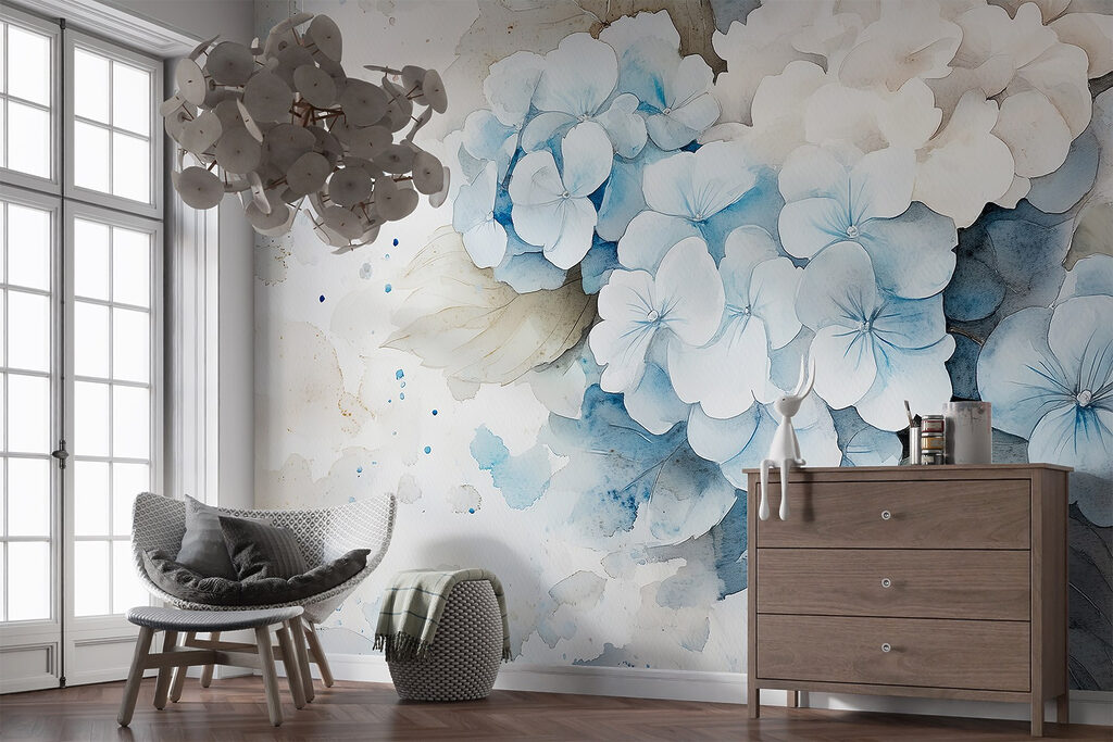 Watercolor of a bunch of flowers Watercolor of a bunch of flowers