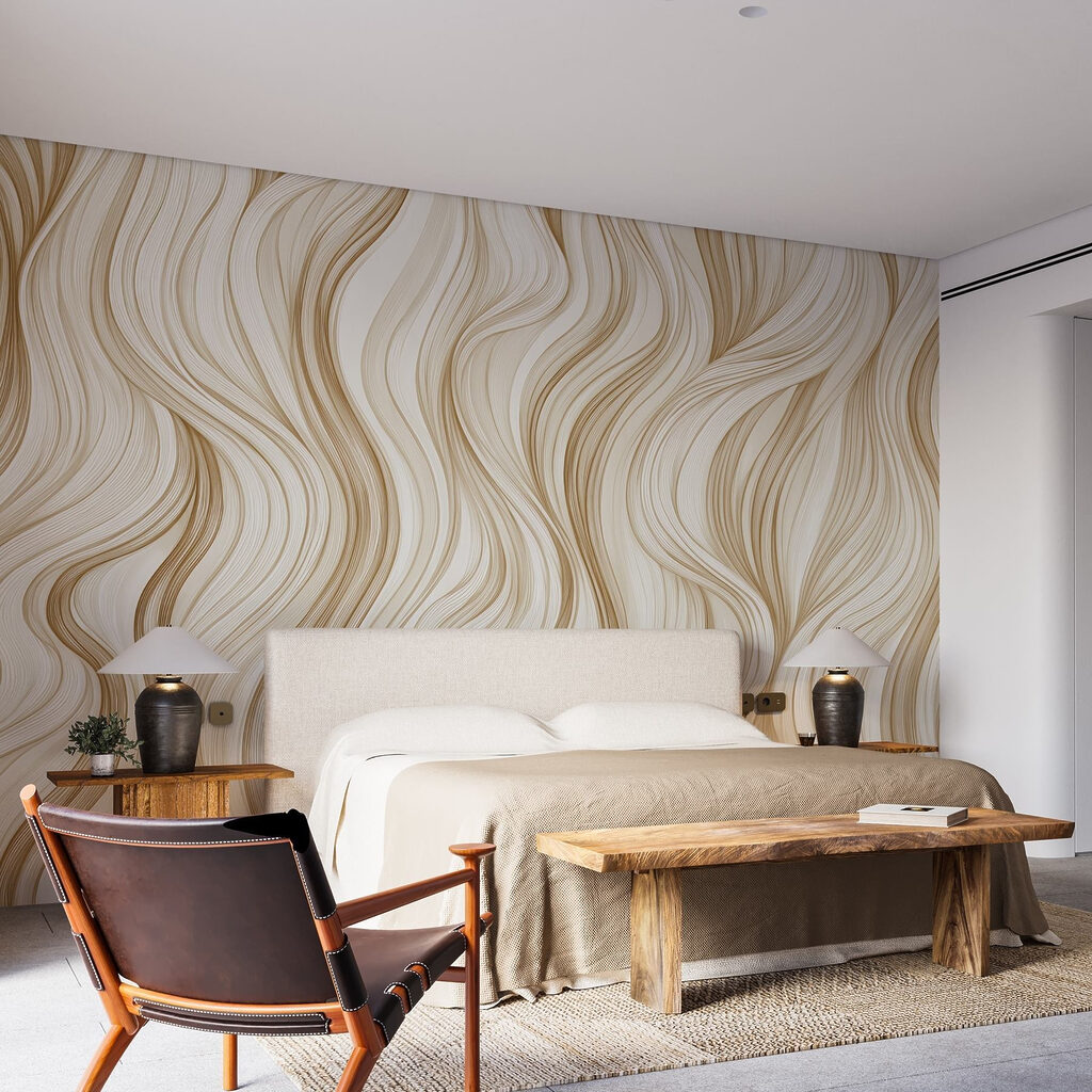 White and brown wavy pattern