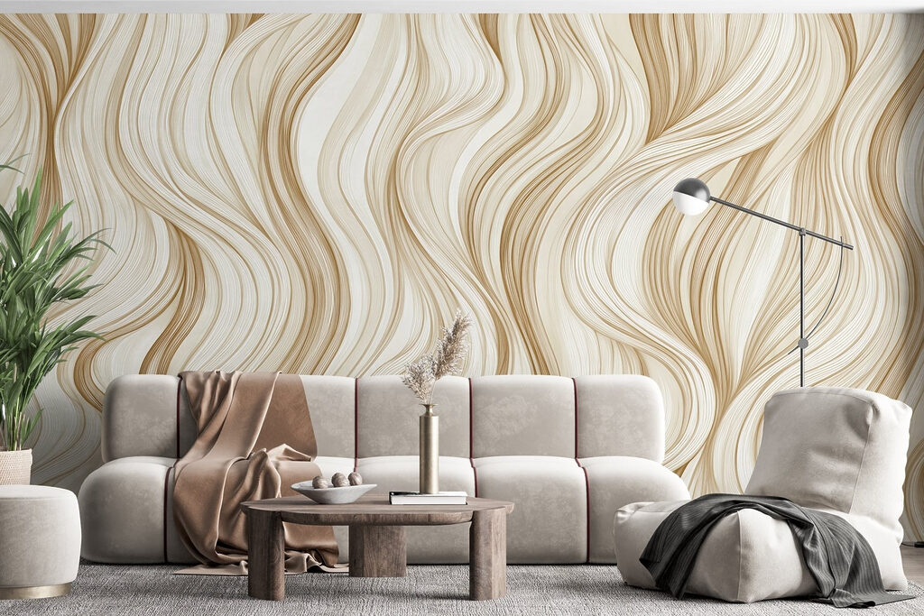 White and brown wavy pattern