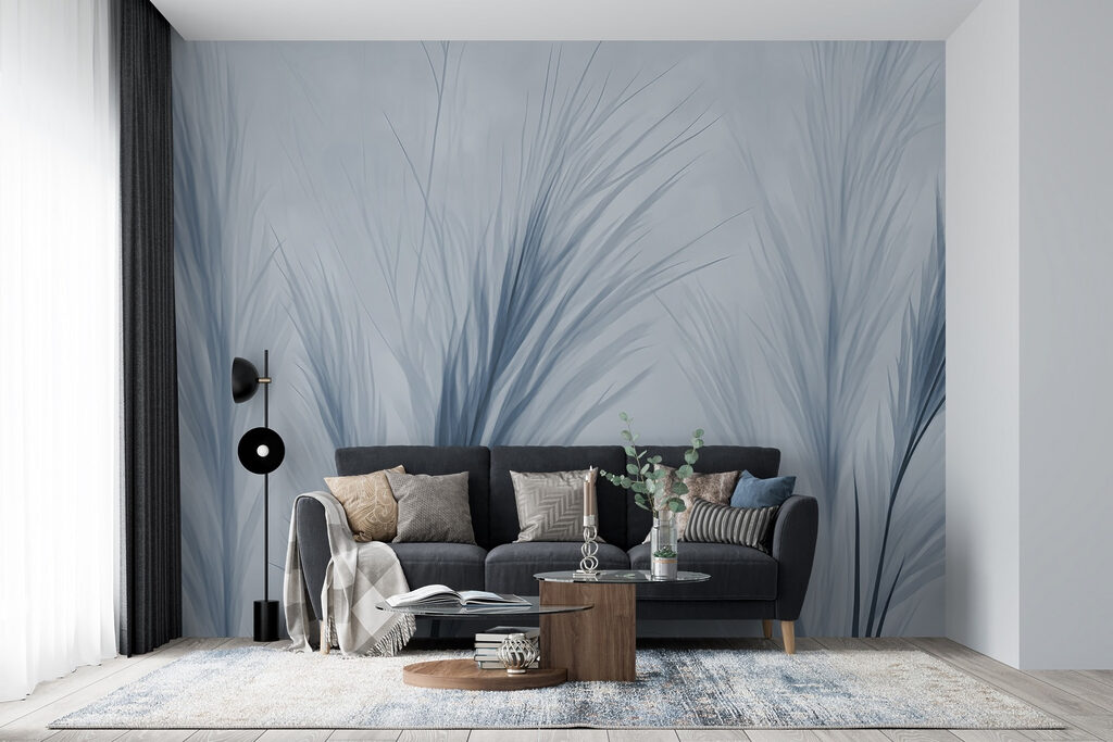 Delicate blue foliage in soft hues